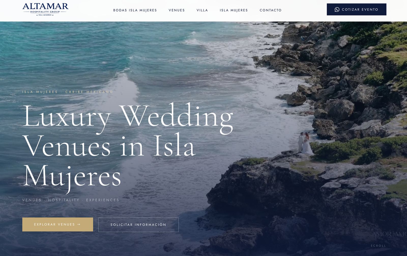 Sitio web de Altamar Caribe diseñado por Mezcalito Media