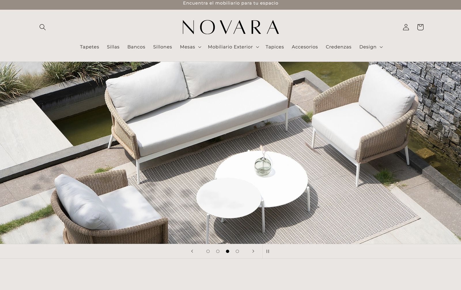 Sitio web de Novara Home diseñado por Mezcalito Media